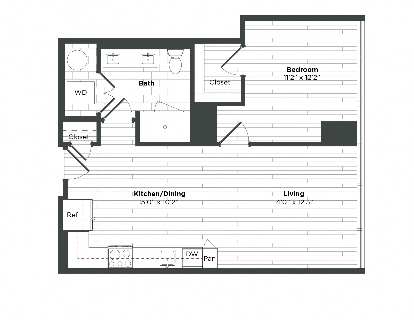 Apartment 1110 floorplan
