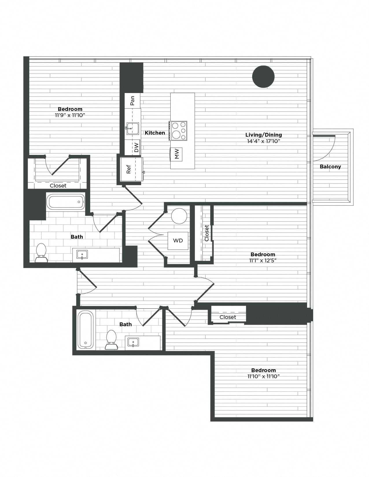 Apartment 2401 floorplan