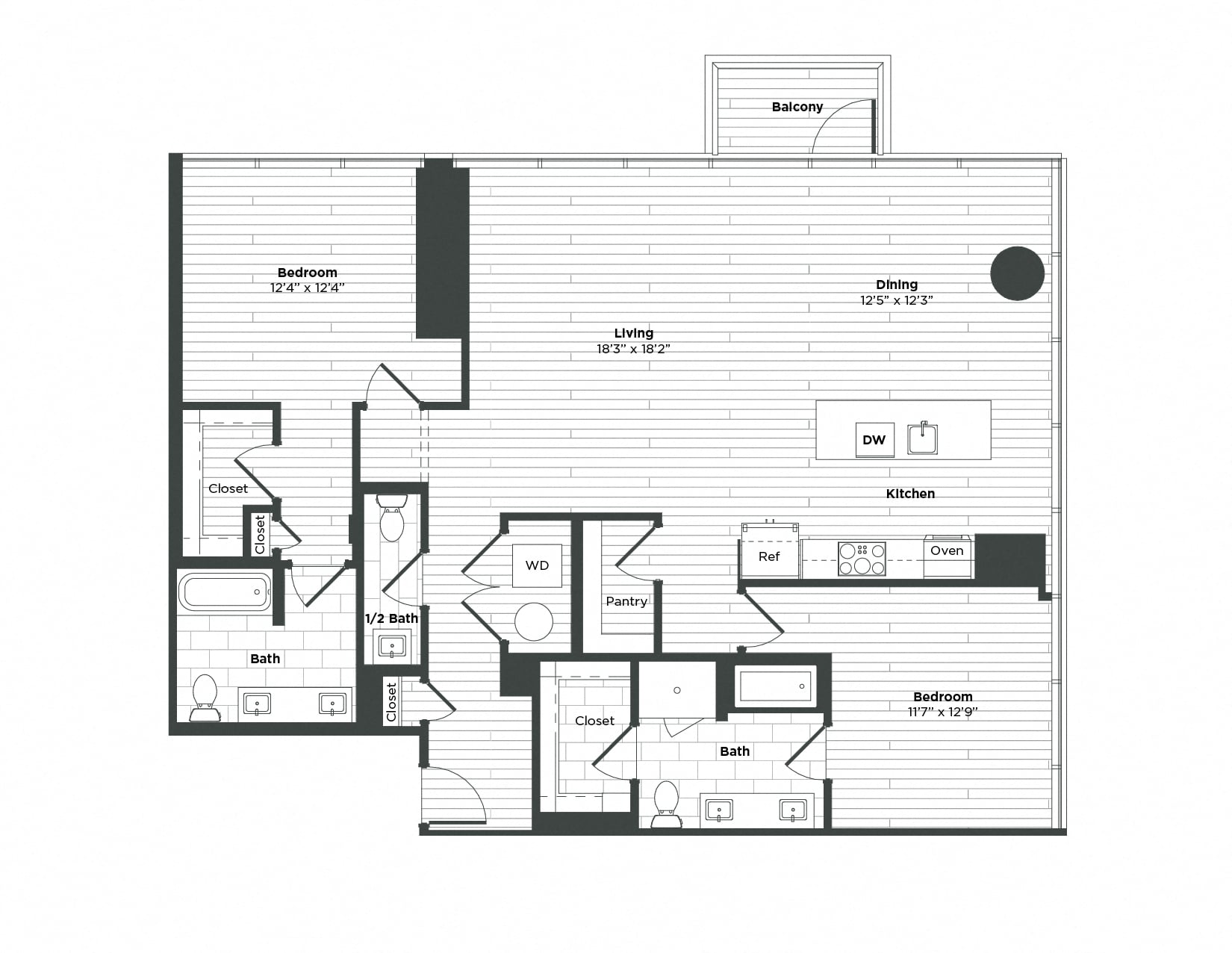 Apartment 3407 floorplan